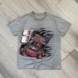 Vintage Rush Racing Throttle Demon #8 Sprint Car Men's Gray T-Shirt - Size Small